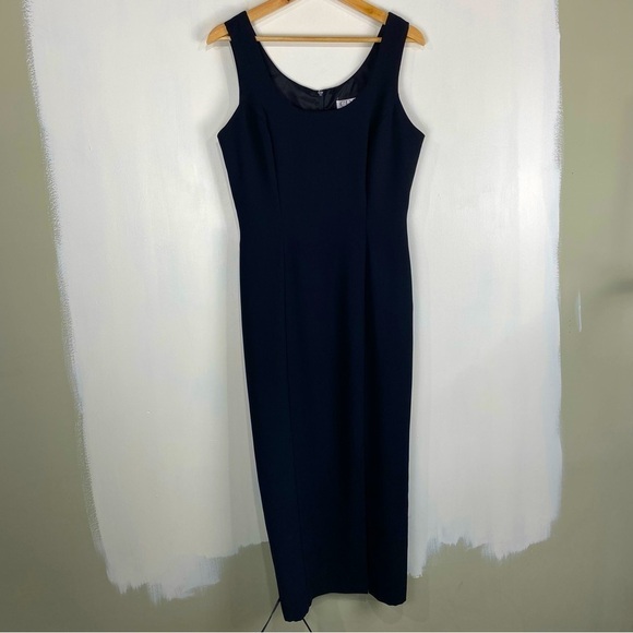 CDC Evening Sleeveless Tank Top Side Slit Full Length‎ Maxi Dress Black Size 8 - Picture 1 of 7
